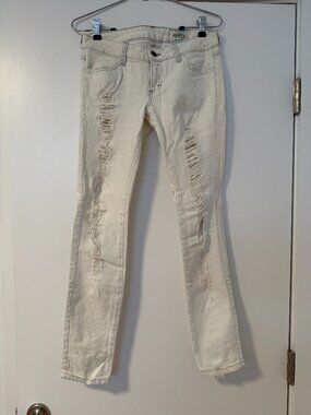 Siwy Denim White Distressed Skinny Jeans